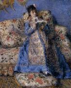 Pierre-Auguste Renoir Camille Monet reading France oil painting artist